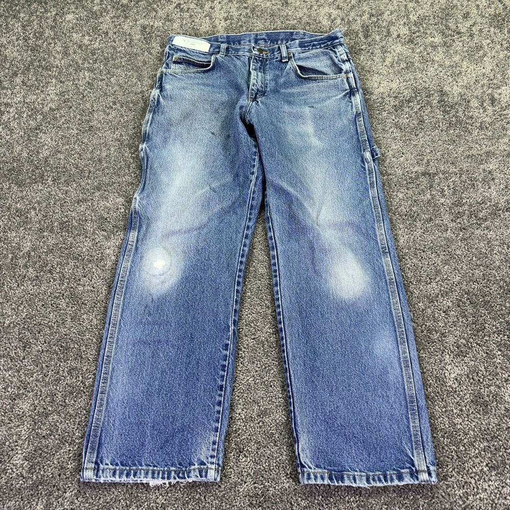 Red Kap Jeans Mens 34x30 Blue Straight Denim Workwear Carpenter Medium Wash